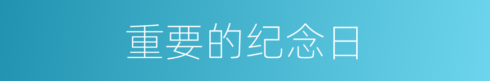 重要的纪念日的同义词