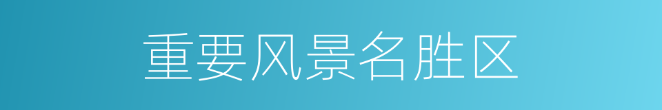 重要风景名胜区的同义词