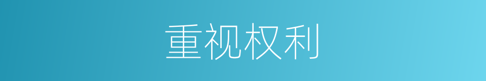 重视权利的同义词
