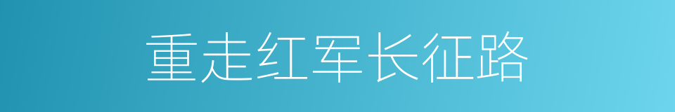 重走红军长征路的同义词