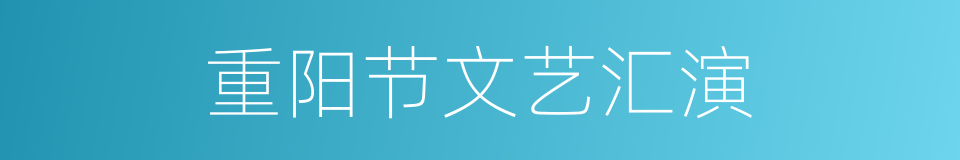 重阳节文艺汇演的同义词