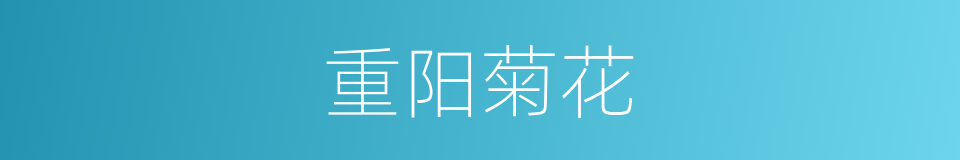 重阳菊花的同义词