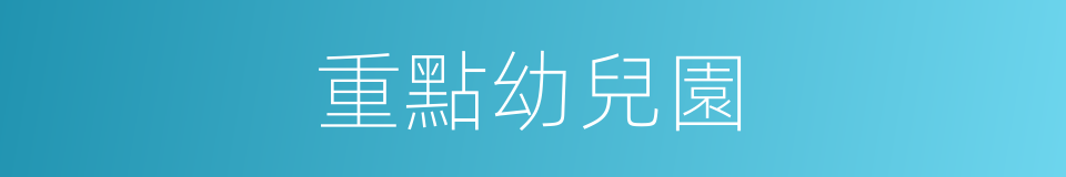 重點幼兒園的同義詞