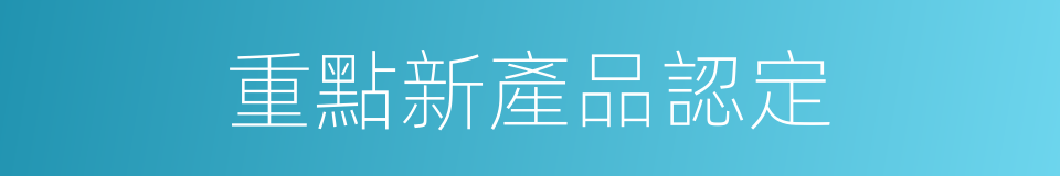 重點新產品認定的同義詞