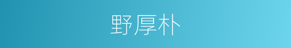 野厚朴的同义词