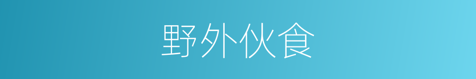 野外伙食的同义词