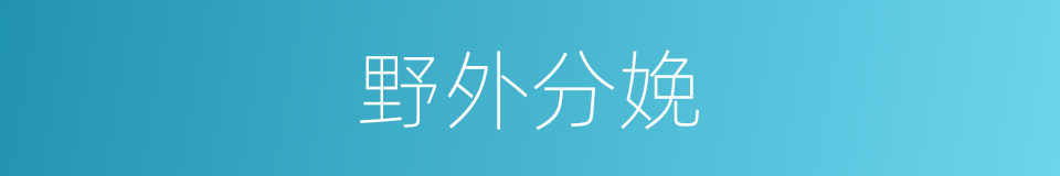 野外分娩的同义词