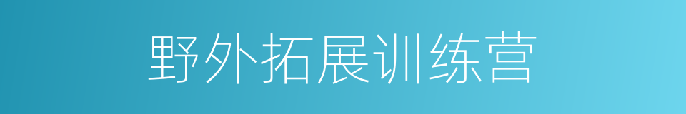 野外拓展训练营的同义词