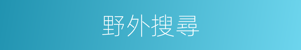 野外搜尋的同義詞