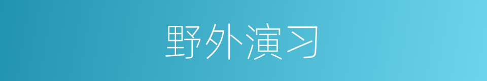 野外演习的意思