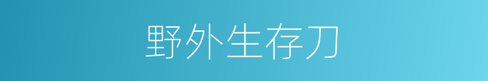 野外生存刀的同义词