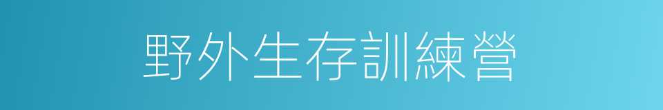 野外生存訓練營的同義詞