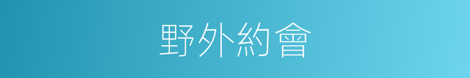 野外約會的同義詞