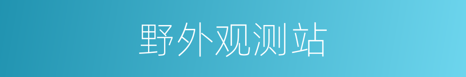 野外观测站的同义词