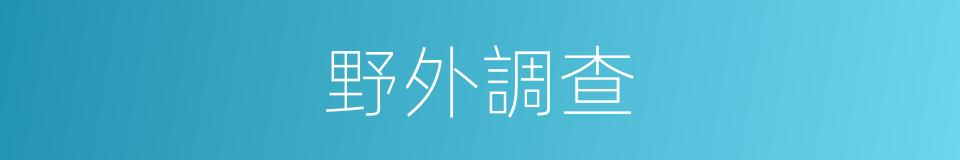 野外調查的同義詞