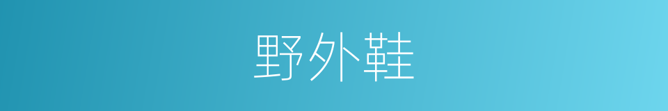 野外鞋的同义词