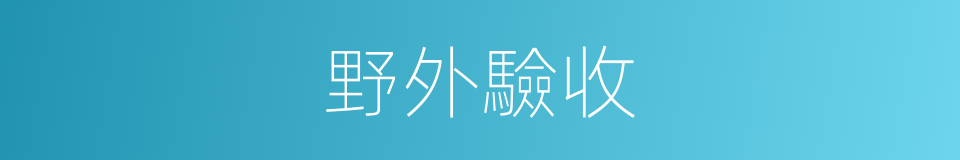 野外驗收的同義詞