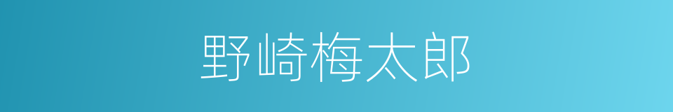 野崎梅太郎的同义词