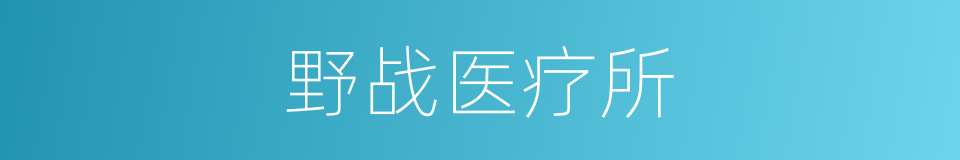 野战医疗所的同义词