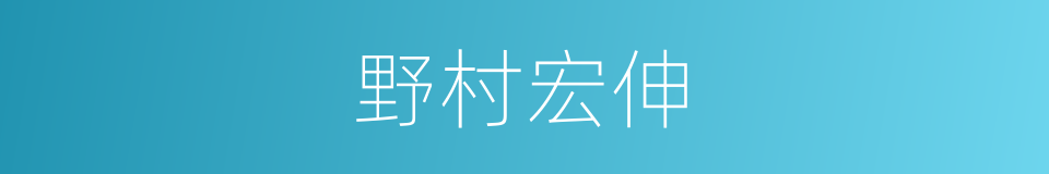 野村宏伸的同义词