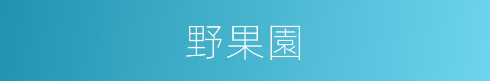 野果園的同義詞