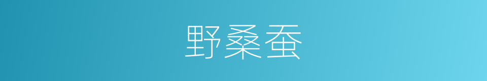 野桑蚕的同义词