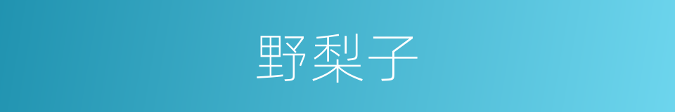 野梨子的同义词