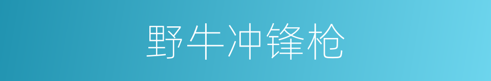 野牛冲锋枪的同义词