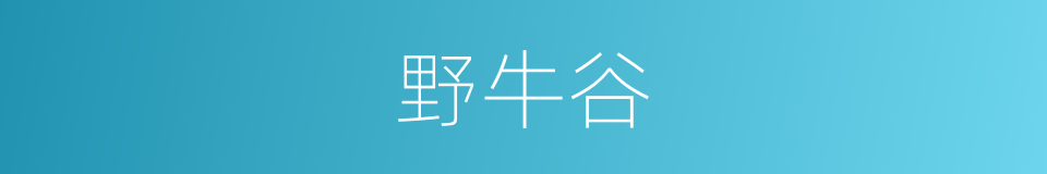 野牛谷的同义词