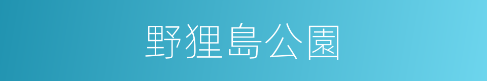 野狸島公園的同義詞