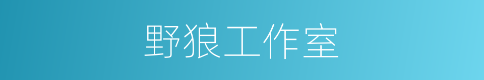 野狼工作室的同义词