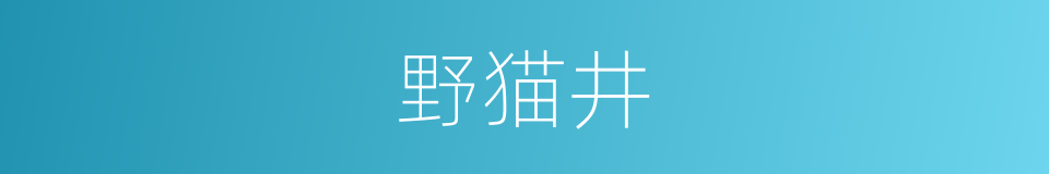 野猫井的同义词