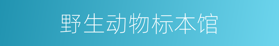 野生动物标本馆的同义词