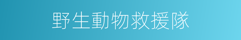 野生動物救援隊的同義詞