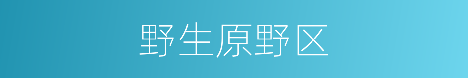 野生原野区的同义词