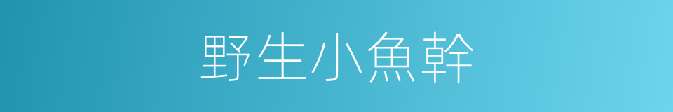 野生小魚幹的同義詞