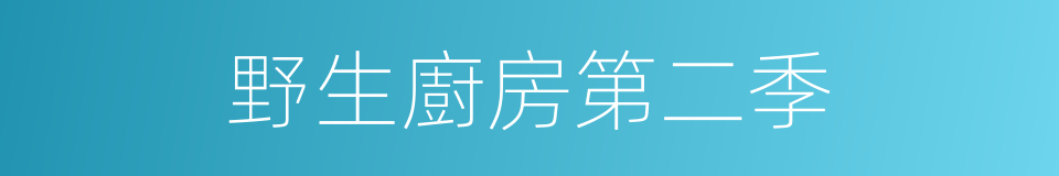 野生廚房第二季的同義詞