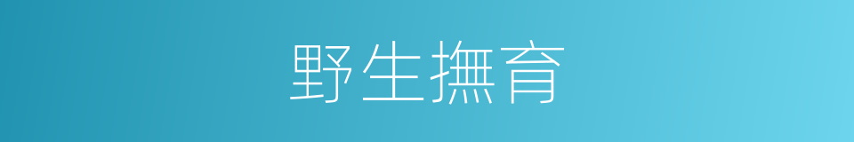 野生撫育的同義詞