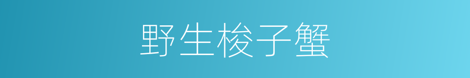 野生梭子蟹的同义词