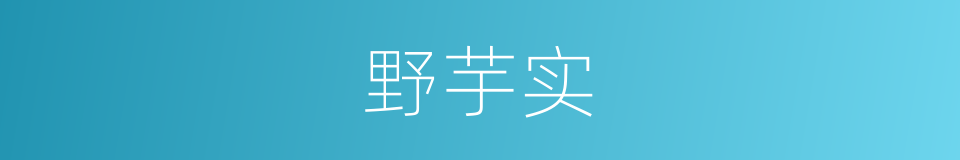 野芋实的同义词