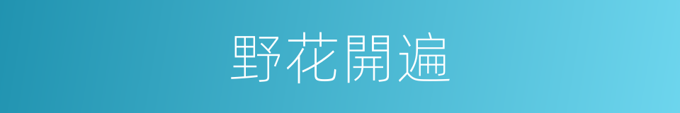 野花開遍的同義詞