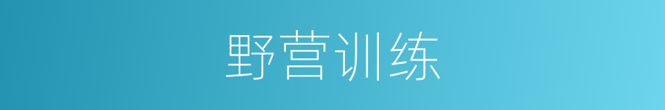 野营训练的同义词