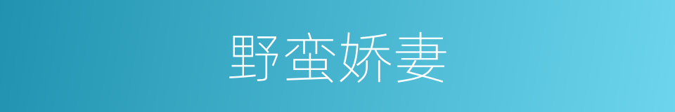 野蛮娇妻的同义词