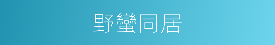 野蠻同居的同義詞
