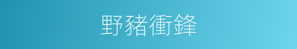 野豬衝鋒的同義詞