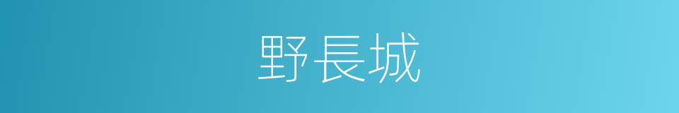 野長城的同義詞