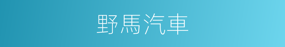 野馬汽車的同義詞