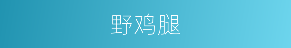 野鸡腿的意思