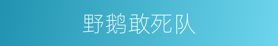 野鹅敢死队的同义词