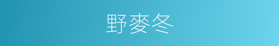 野麥冬的同義詞